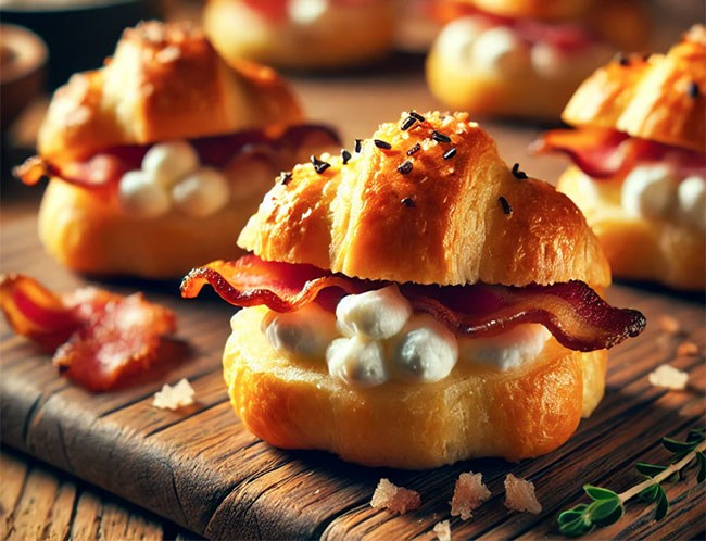 mini-croissants chèvre